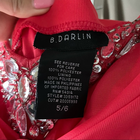 Coral full length prom dress - Picture 9 of 10